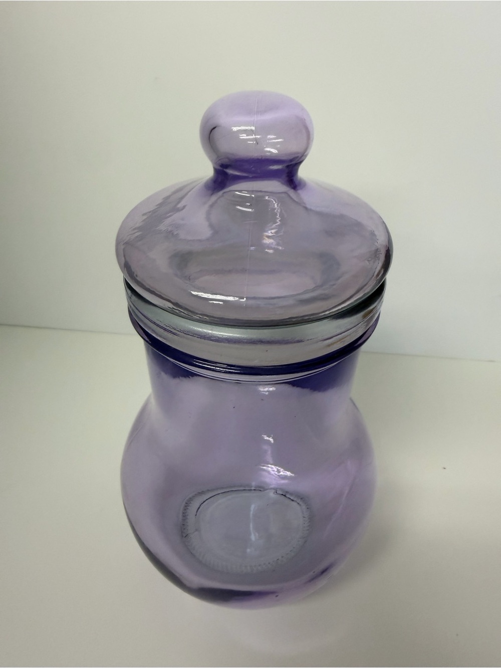 Vintage Empoli Italy Amethyst Purple Glass Apothecary Jar